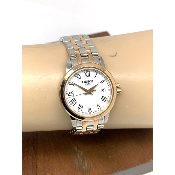 Tissot Women's Watch T1292102201300 Swiss Quartz Rose Gold Silver Steel 28mm - Picture 11 of 14